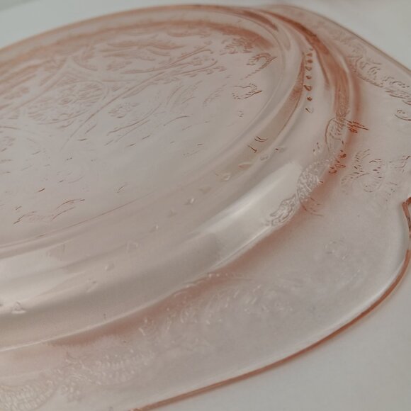 4 Vintage Recollection Madrid Pink By Indiana Glass 10 3/8” Dinner Plates - Picture 5 of 7